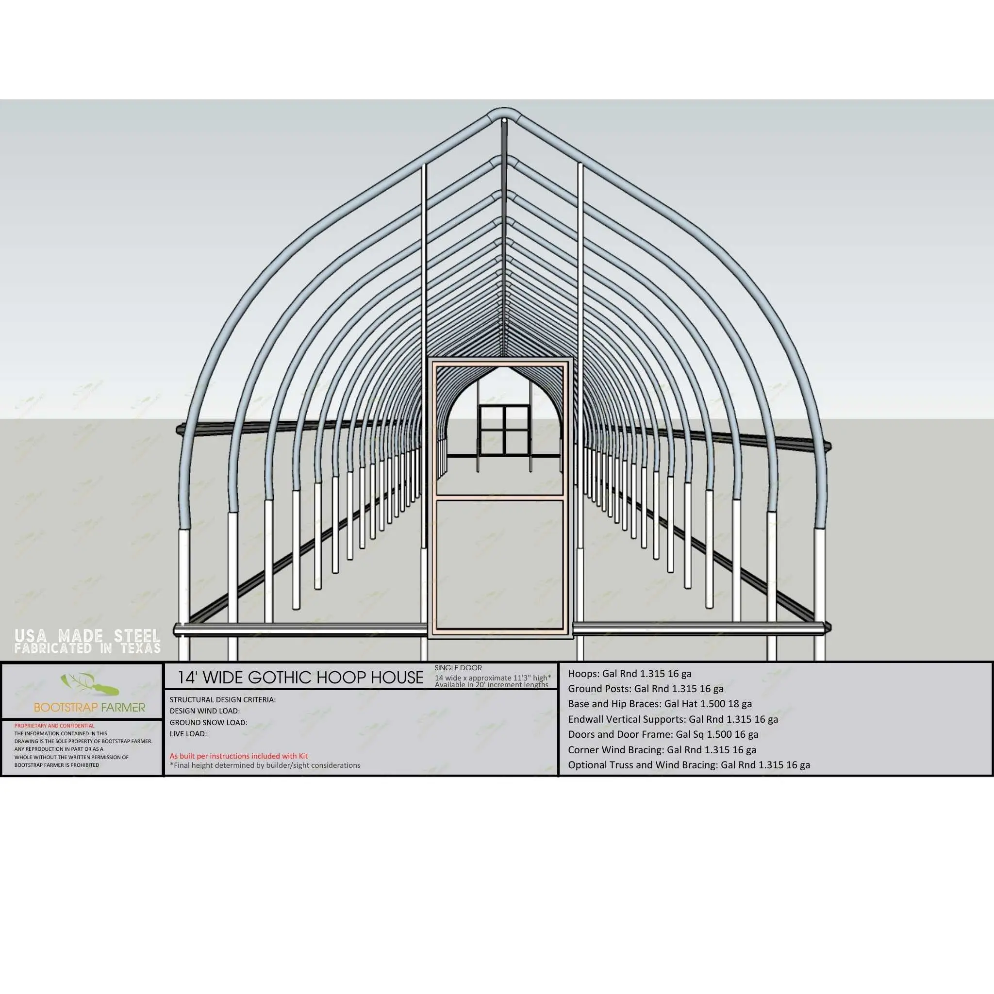 Gothic All-Metal High Tunnel Kit - Image 13