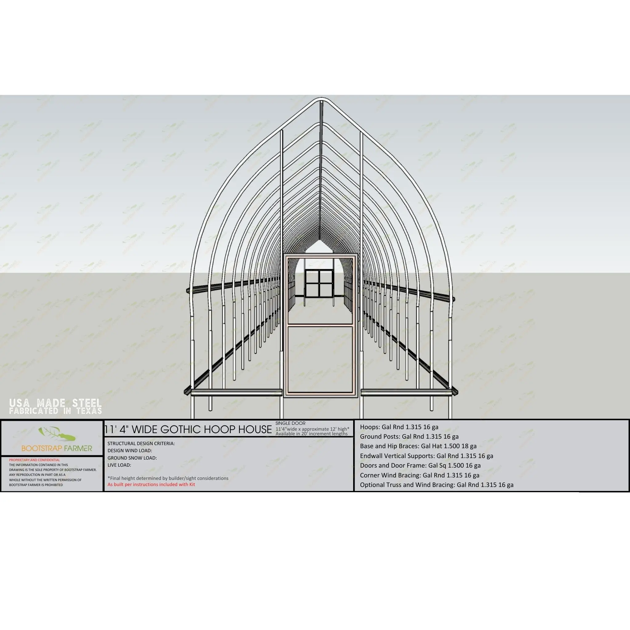 Gothic All-Metal High Tunnel Kit - Image 18