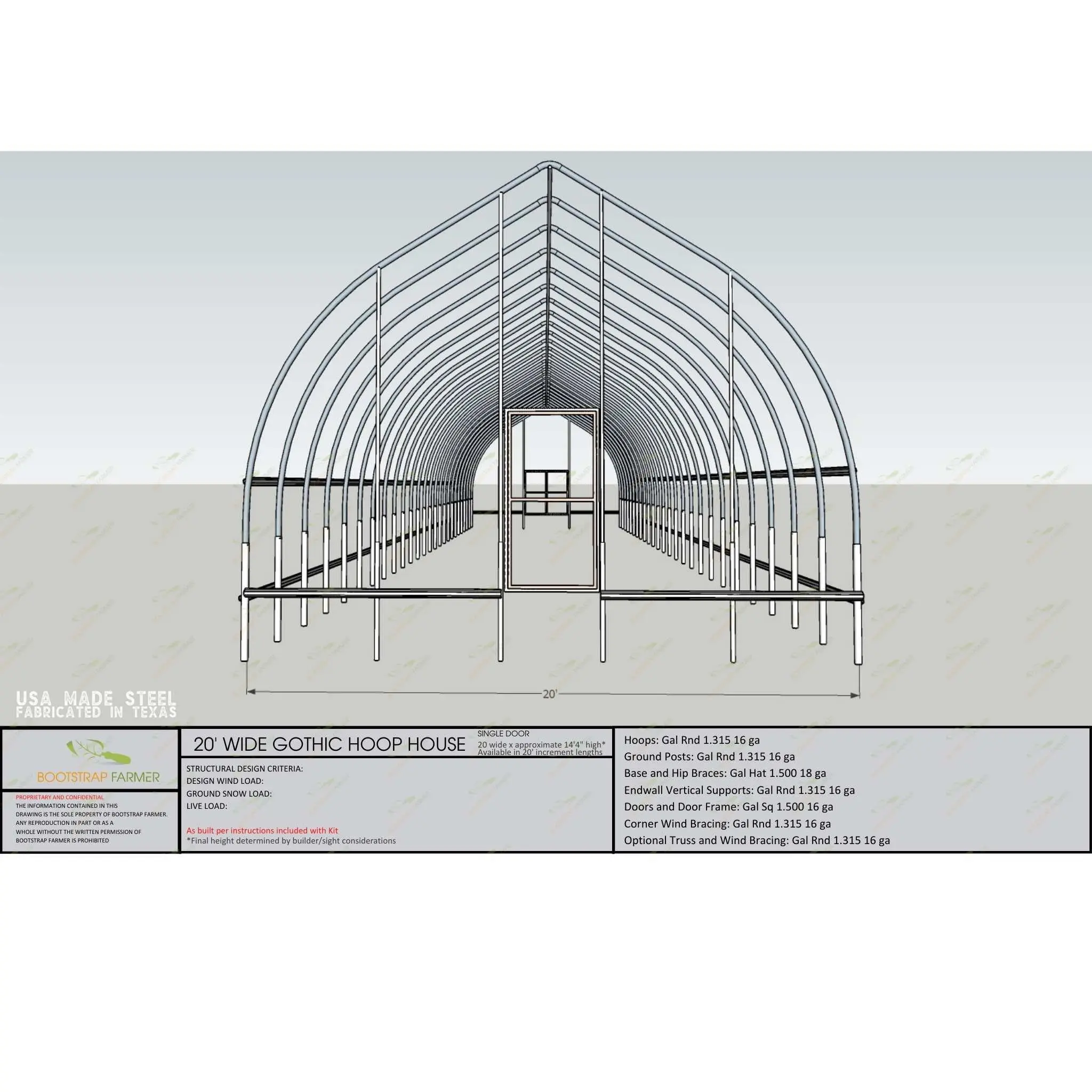 Gothic All-Metal High Tunnel Kit - Image 19