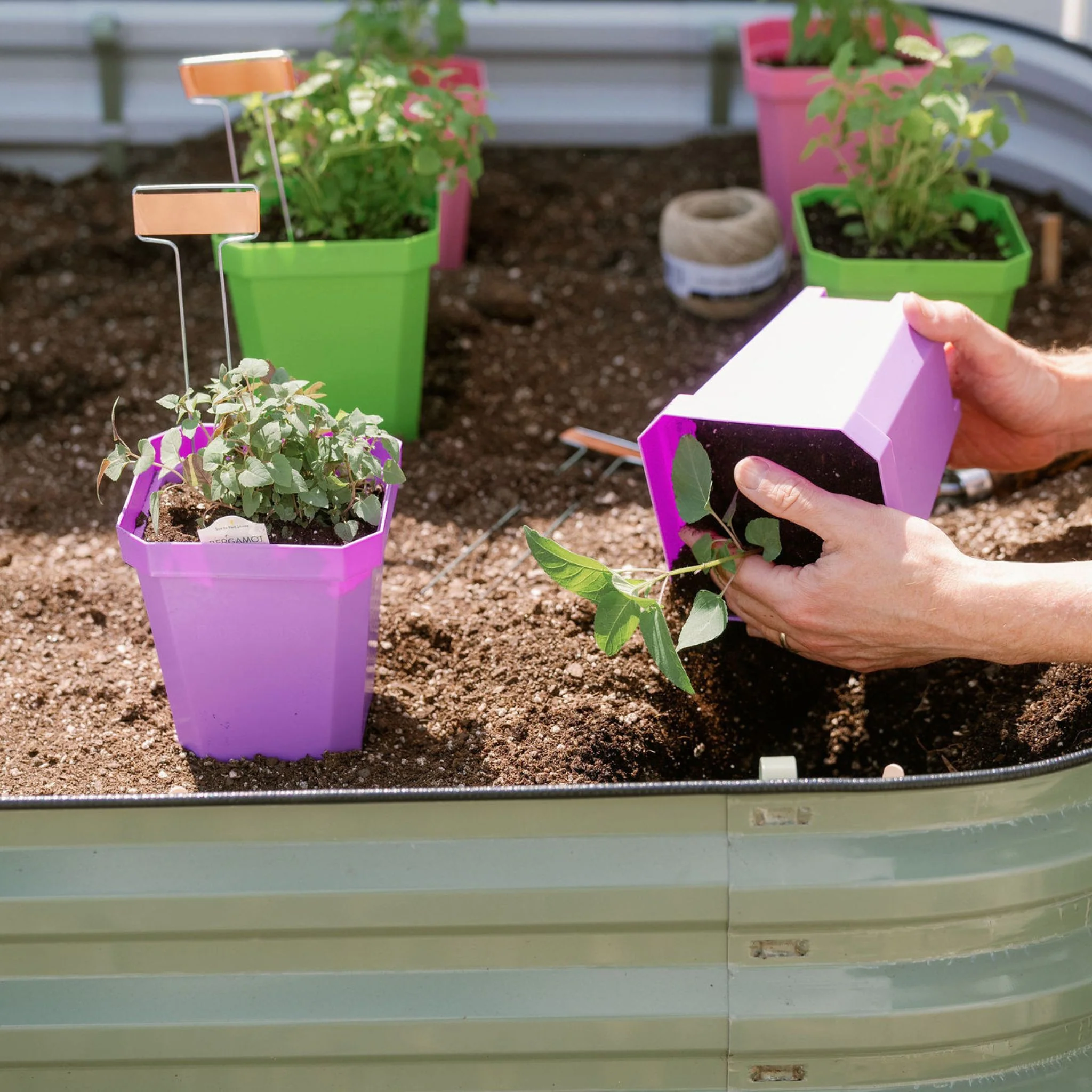 17" Metal Modular Raised Garden Bed Kit | 6 in 1 "No Tools Needed" - Image 20