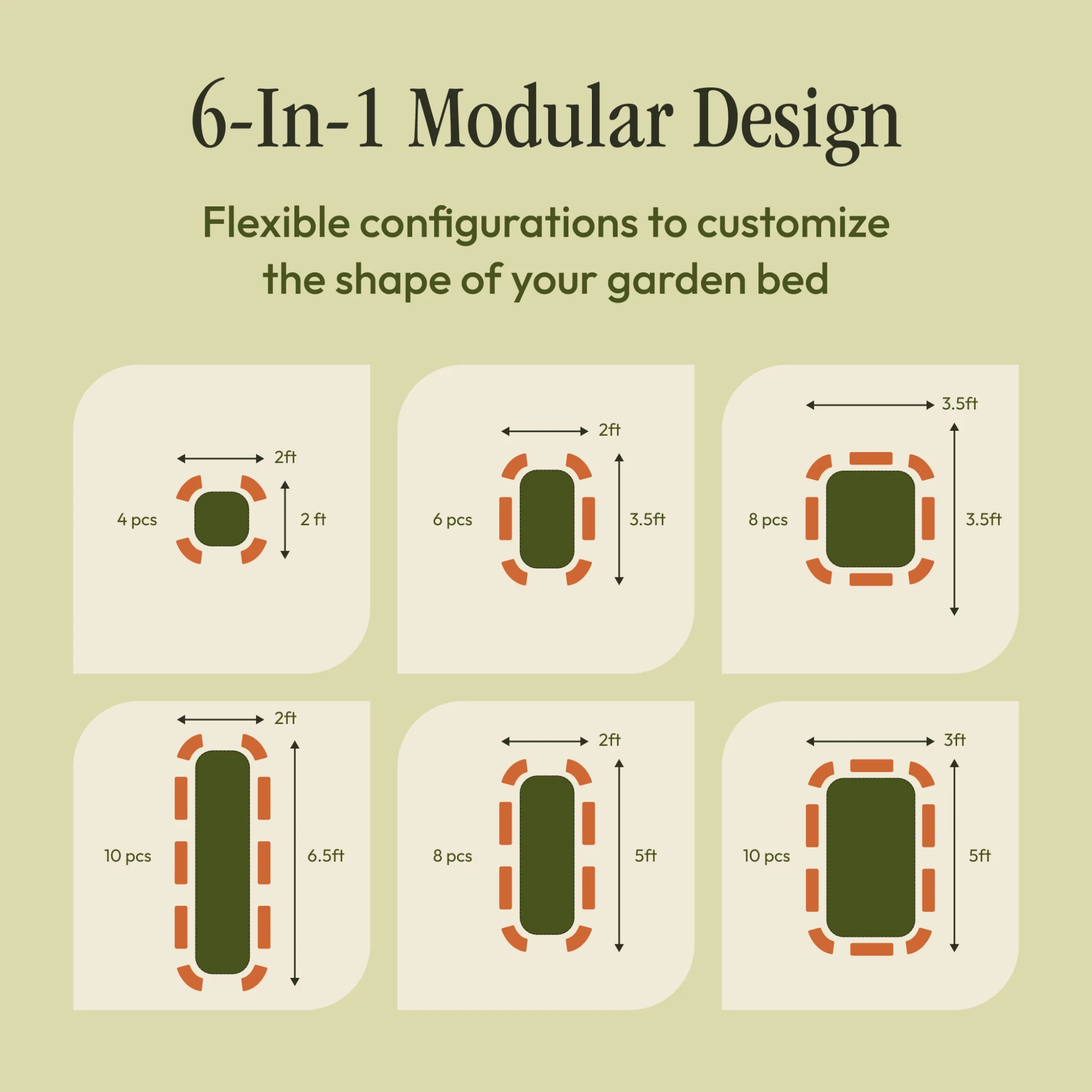 17" Metal Modular Raised Garden Bed Kit | 6 in 1 "No Tools Needed" - Image 6