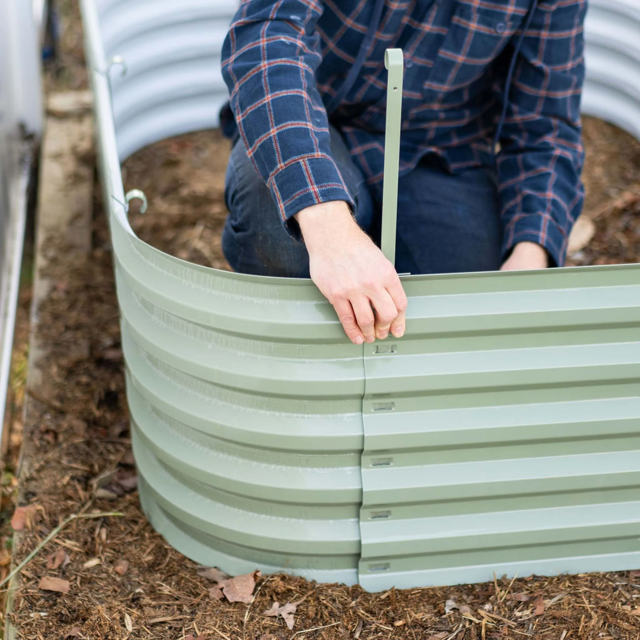 17" Metal Modular Raised Garden Bed Kit | 6 in 1 "No Tools Needed" - Image 8